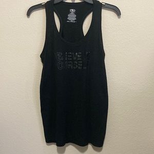Athletic works sports black tank believe in yourself size L